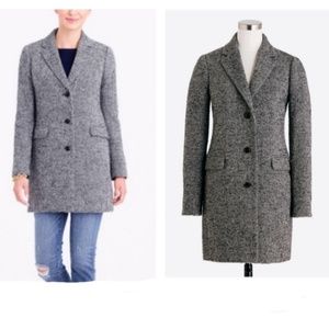 J. Crew tweed wool blend coat